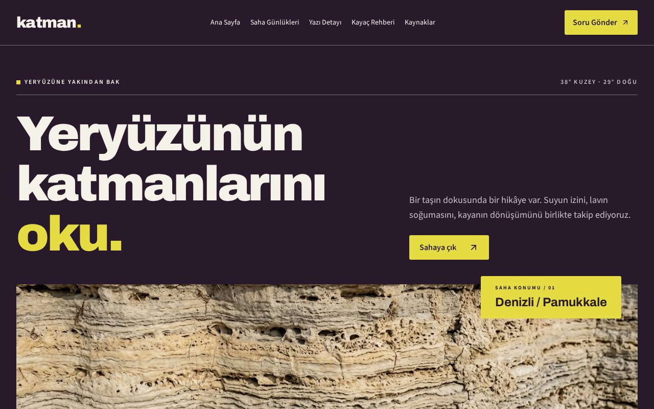 Katman: jeoloji saha blogu şablonu önizlemesi